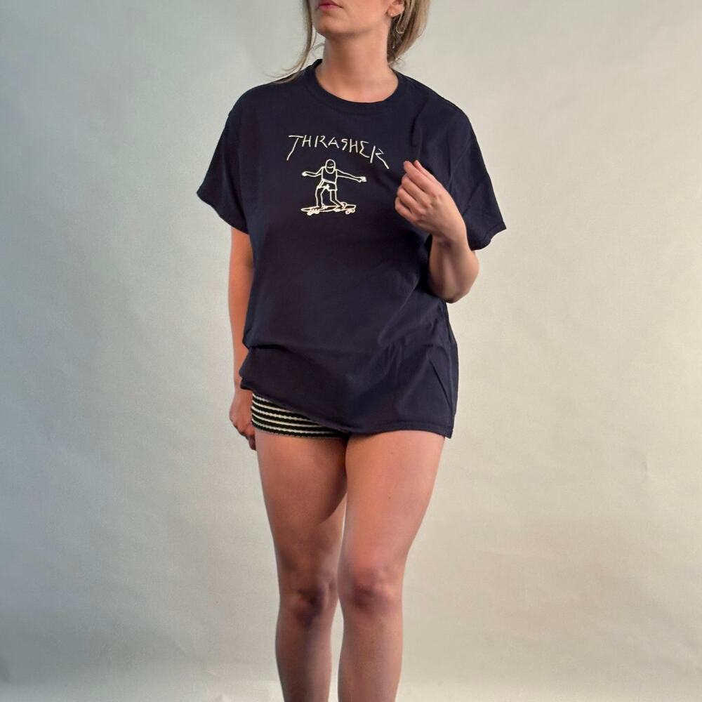 Vintage Thrasher “Stick Figure Skater” Tee LRG Classic graphic San Francisco lbl